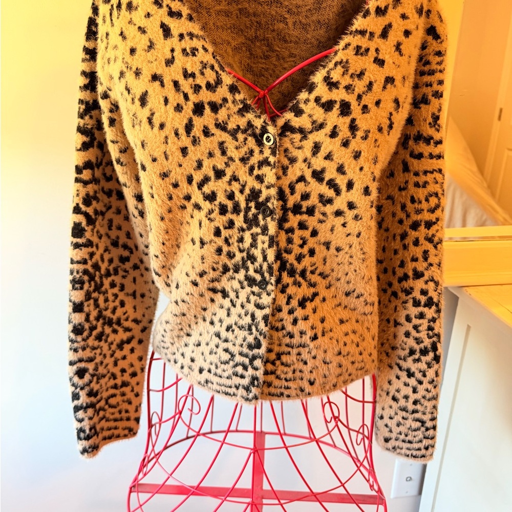 SHEIN Animal Print Knit Sweater